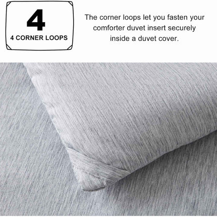 CozyLux Twin Comforter Set Dorm Bedding, 2 Pieces Light Grey Twin Extra Long Sof