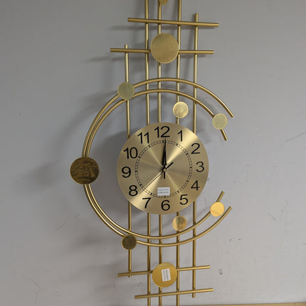 Modern Minimalist Large Wall Clock, Silent Non-Ticking Quartz Metal Clock for Living Room, Kitchen & Office
