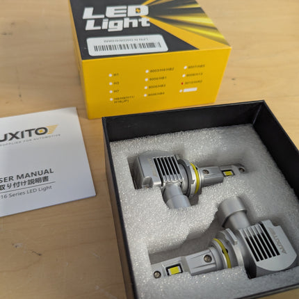 2022 Upgraded AUXITO 9012 HIR2 LED Headlight Bulbs, 100W 20000 Lumens, 600% Brig