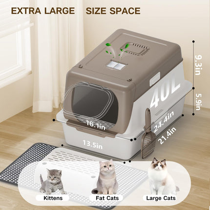 Trivico Cat Litter Box (Brown)