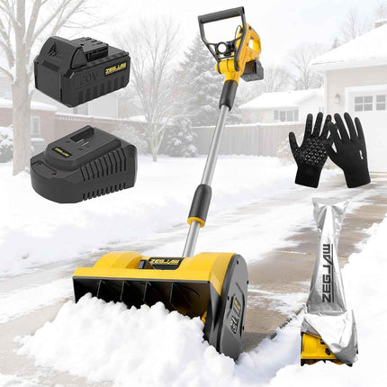 Cordless Electric Snow Shovel, 20V 12-Inch Snow Blower Cordless with Directional