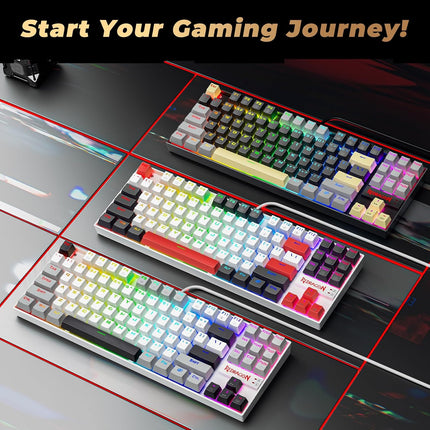 Redragon K552 Mechanical Gaming Keyboard 60% Compact 87 Key Kumara Wired Cherry
