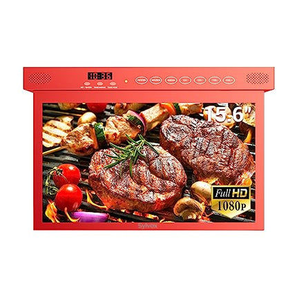 SYLVOX 15.6 inch Smart TV for Kitchen, 1080P RV TV Under Cabinet Television, Sma