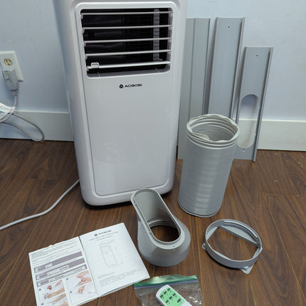 AAOBOSI 10000 BTU Portable Air Conditioner for Rooms up to 220 Sq Ft, 4-in-1 WiFi AC with Window Kit & Remote
