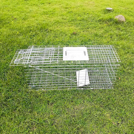 Folding Collapsible Humane Live Animal Cage Trap No-Kill Trapping Kit for Humane
