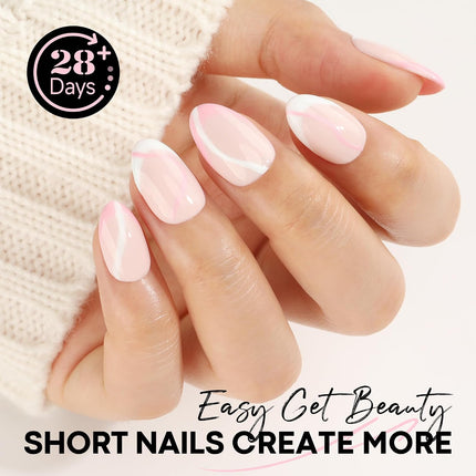 UNA GELLA Almond Shape Nail Tips Short: 504pcs Half Cover Almond Tips | Half Mat