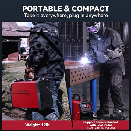 ARCCAPTAIN TIG Welder 200A, High Frequency 110v/220v Dual Voltage TIG/Stick/Arc