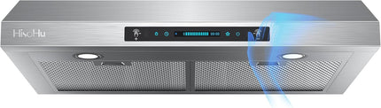 HisoHu 30 Inch Under Cabinet Range Hood with 1200-CFM, 4 Speed Gesture Sensing&T