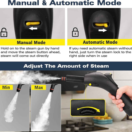 Waitbird Steam Cleaner, Multipurpose Powerful Steamer with 21 Accessories, Porta