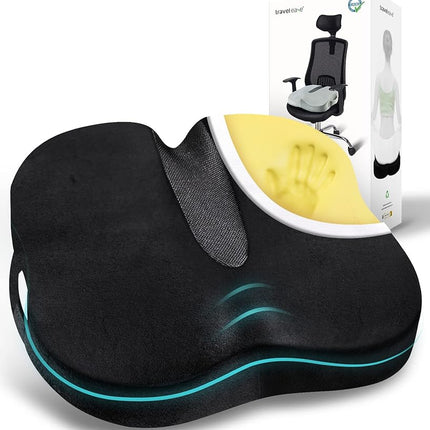Travel Ease Memory Foam Seat Cushion, Butterfly-Shape Seat Cushion for Long Hour