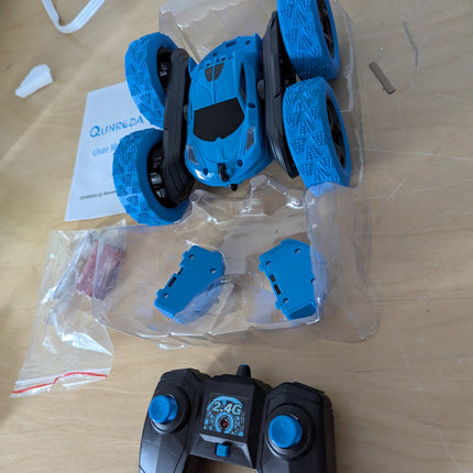 QUNREDA Remote Control Car for Kids Ages 6+, RC Cars Stunt Car Toy 4WD Double Si