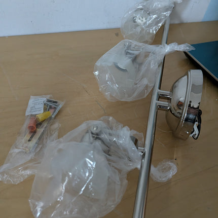 4 light fixture silver for GU10 type lightbulbs (lightbulbs not included) 30 ibc