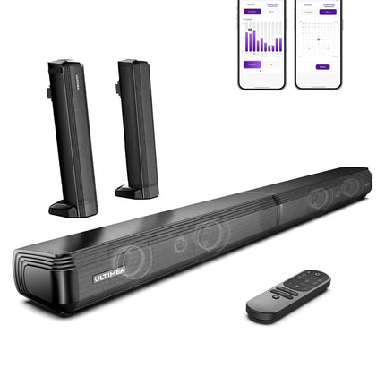 ULTIMEA 2.2ch Sound Bars for TV, Peak Power 100W, 2-in-1 Detachable Bluetooth 5.