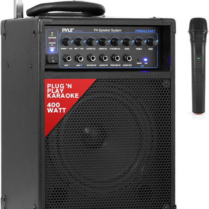 Pyle PA Speaker, Karaoke Machine With Microphone Wireless, 400W Bluetooth Portab