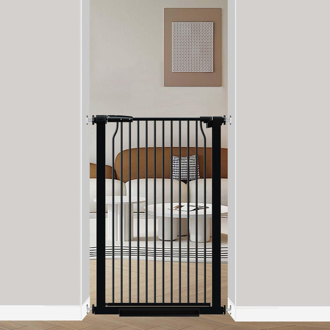 40.5" Extra Tall Baby Gate, 29.6"-32.5" Extra Wide Dog Pet Gate Pressure Mounted
