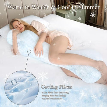 Small Mermaid Body Pillows, Cooling One Piece Body Pillows for Adults, Long Pill