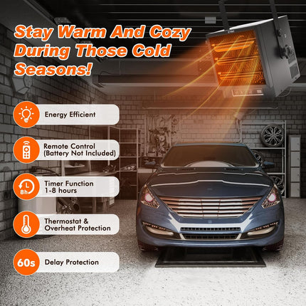 CTSC 4800W Garage Heater, Electric Shop Heater, 240V/30Amps Plug, Fan-Forced The