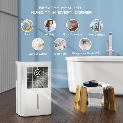 HOGARLABS Dehumidifier for Bedroom- 25 Pints Home Dehumidifier with 3 Dehumidifi