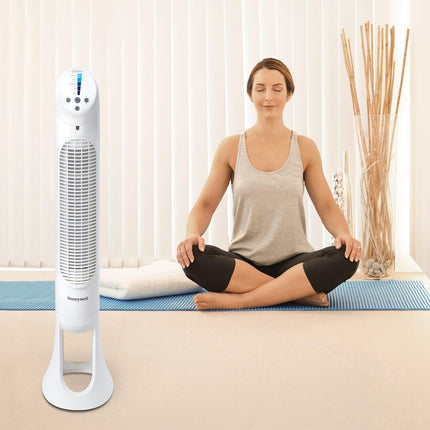 (No remote) Honeywell QuietSet Whole Room Oscillating Tower Fan (5 Speed Setting