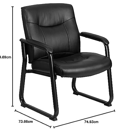 Flash Furniture GO-2136-GG HERCULES Series Big & Tall 500 Lb. Capacity Black Lea