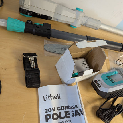 Litheli Cordless Pole Saw 10-Inch, 20V Battery-Powered Pole Saws for Tree Trimmi