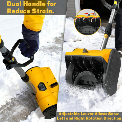 Cordless Snow Shovel Compatible with Dewalt 20V Max Battery, 11" Electric Snow B