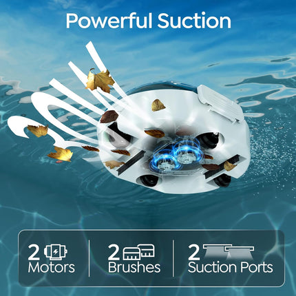 TALOSBO S2 Robotic Pool Cleaner – Dual-Layer Filtration, 90-Min Runtime, Powerfu