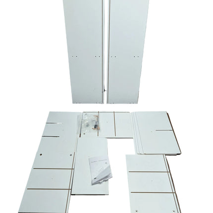 12 Slot Cube Shoe Rack in White, Stackable Plastic Shoe Storage Organizer for Entryway & Closet, 24 in Tall