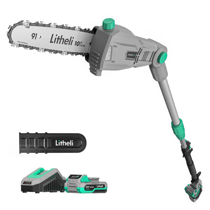 Litheli Cordless Pole Saw 10-Inch, 20V Battery-Powered Pole Saws for Tree Trimmi