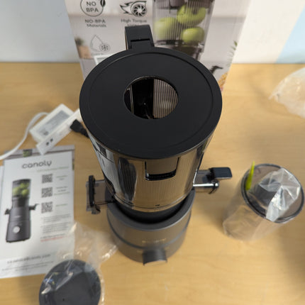 Canoly C03 Cold Press Juicer, 4.5" Wide Feed Chute Juicer Machine with 200W AC M