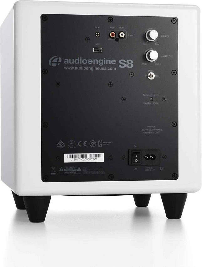 Audioengine S8 Powered Home Subwoofer Speaker - Caisson de Dasses - 250W 8-inch