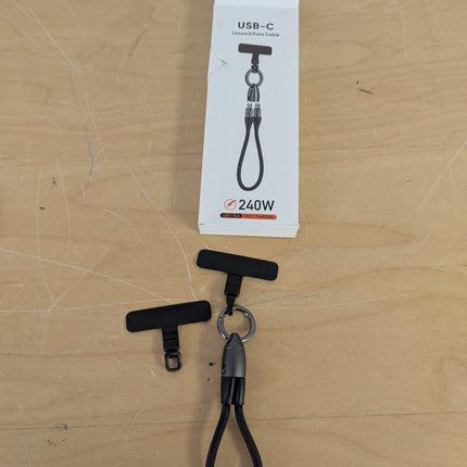 BotaniNest Phone Wrist Lanyard Built In 240W Type C Phone Lanyard Charging Fast