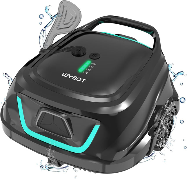 (2024 New) WYBOT A1 Cordless Pool Vacuum with Double Filters, Robotic Pool Clean