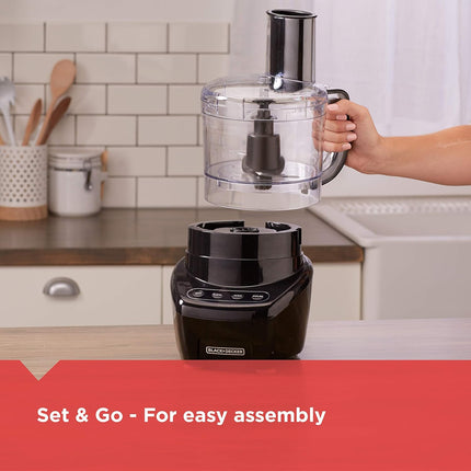 BLACK+DECKER 3-in-1 Food Processor and Chopper, 8 Cup Capacity, 450W Power with