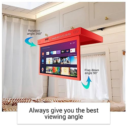 SYLVOX 15.6 inch Smart TV for Kitchen, 1080P RV TV Under Cabinet Television, Sma