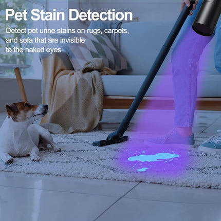 UNROEVS UV Flashlight Rechargeable 365nm Black Light for Pet Urine Detection,Sma