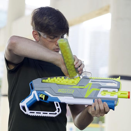 Hasbro Nerf Hyper Siege-50 Pump-Action Blaster, 40 Nerf Hyper Rounds, Eyewear, U