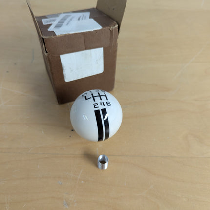 beler 6 Speed White Manual Gear Shift Knob Ball Fit for Ford Mustang Shelby GT50