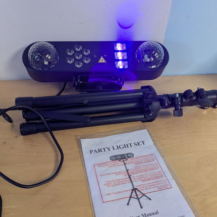Telbum DJ Lights with Stand, 5 in 1 Party Bar Light Set with Rotating Ball, Stro