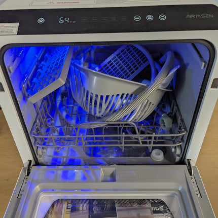 AIRMSEN AE-TDQR03 Countertop Portable Dishwasher, Compact Mini Dishwasher with 5