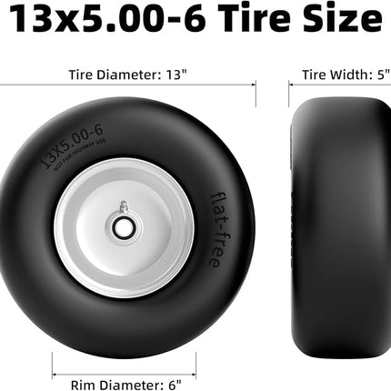 RONPOW 13x5.00-6 Flat Free Tire