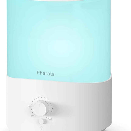 Pharata Humidifiers for Bedroom Large Room, 2.5L Cool Mist Humidifier with Essential Oil Diffuser, Top Fill Humidifier for Baby, Home, Plant, Ultrasonic Humidification for whole house, Auto Shut-Off