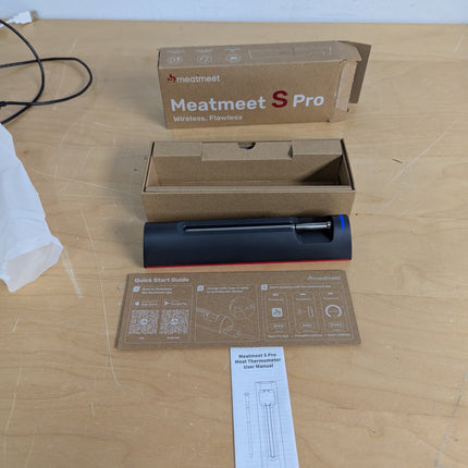 Meatmeet S Pro Bluetooth Wireless Meat Thermometer, with 6 Sensors Build in, Lon