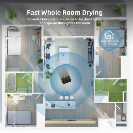 HOGARLABS 3500 Sq. Ft 50 Pint Energy Star Dehumidifier for Home Basements Bedroo