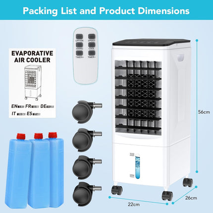 Portable Air Conditioner, 3-in-1 Air Cooler with Remote, Portable AC Cooling Fan