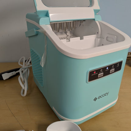 Ecozy Countertop Ice Maker, Portable, Self-Cleaning, 9 Bullet Ice Cubes in 6 Min