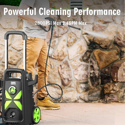 Electric Pressure Washer, SWIPESMITH 2800 Max PSI 2.4 GPM Power Washer with Tele