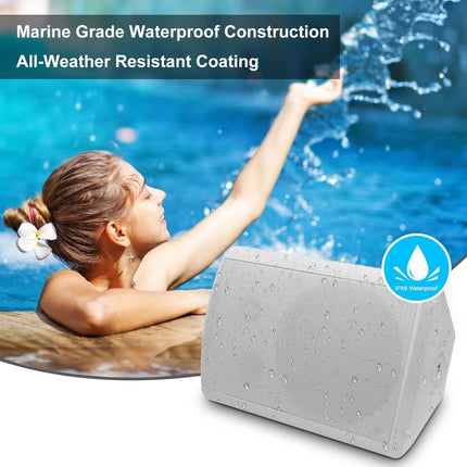 Herdio 6.5 Inch 800W Outdoor Speakers Bluetooth Waterproof Wall Mounted Sound Sy