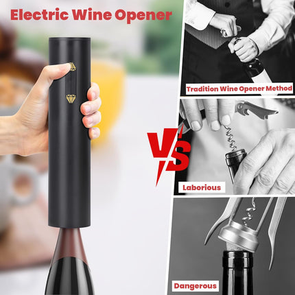 Limud Electric Wine Opener, Automatic Corkscrew with Foil Cutter, Wine Bottle Op