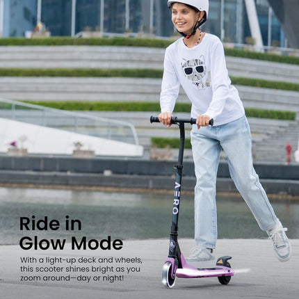 Aero iSporter Kids Electric Scooter | Hand Acceleraor & LED Lights | Electric sc